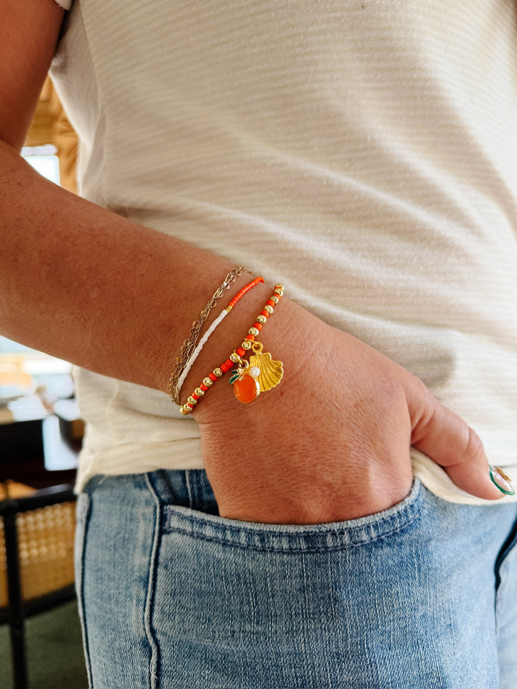 Beaded Cutie Crew Charm Bracelets - Set of 2